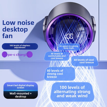 Rechargeable USB Desktop Fan with Adjustable Speed
