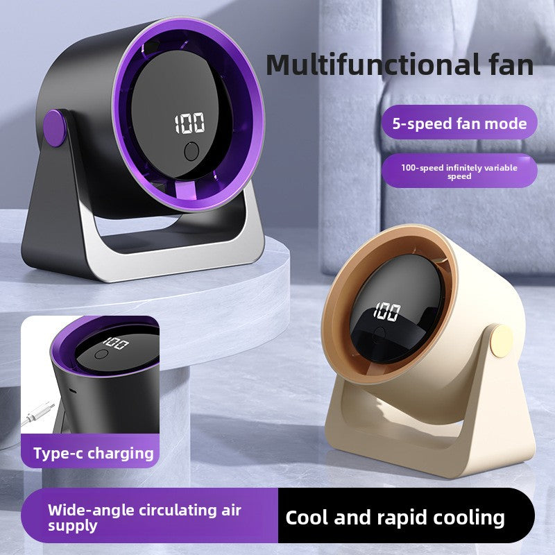 Rechargeable USB Desktop Fan with Hook