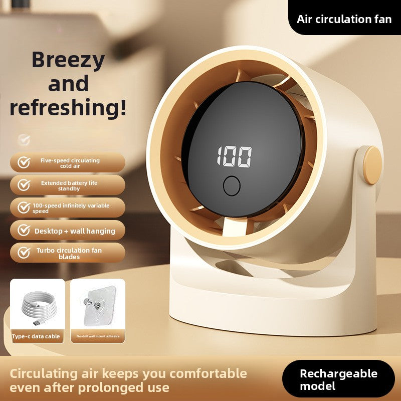 Rechargeable USB Desktop Fan with Hook