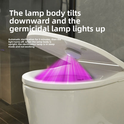 Rechargeable UV Toilet Sterilization Lamp with RGB Night Light