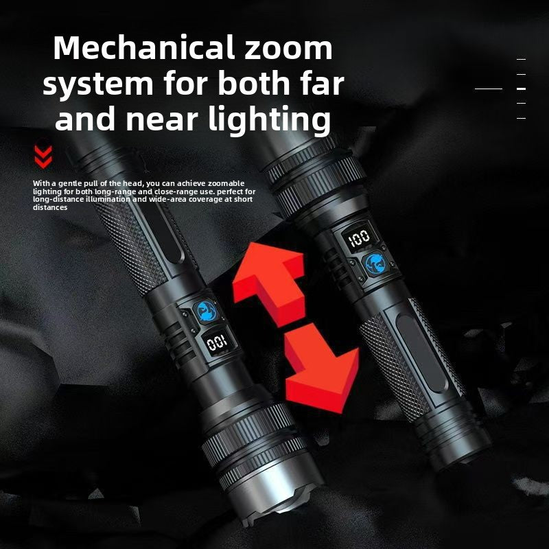 Rechargeable White Laser Flashlight with Digital Display