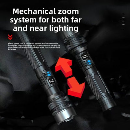 Rechargeable White Laser Flashlight with Digital Display