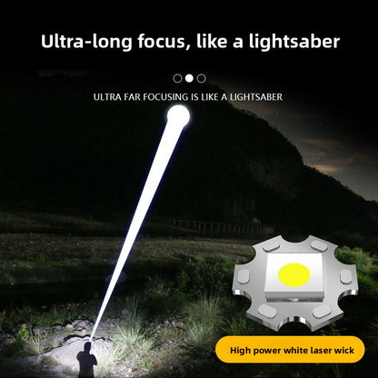 Rechargeable White Laser Flashlight with Digital Display