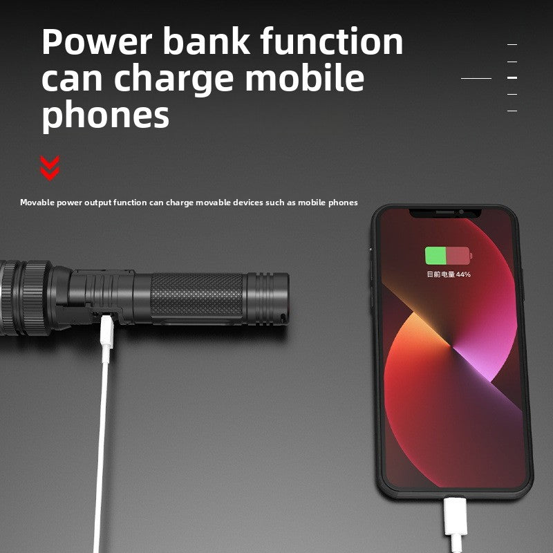 Rechargeable White Laser Flashlight with Digital Display