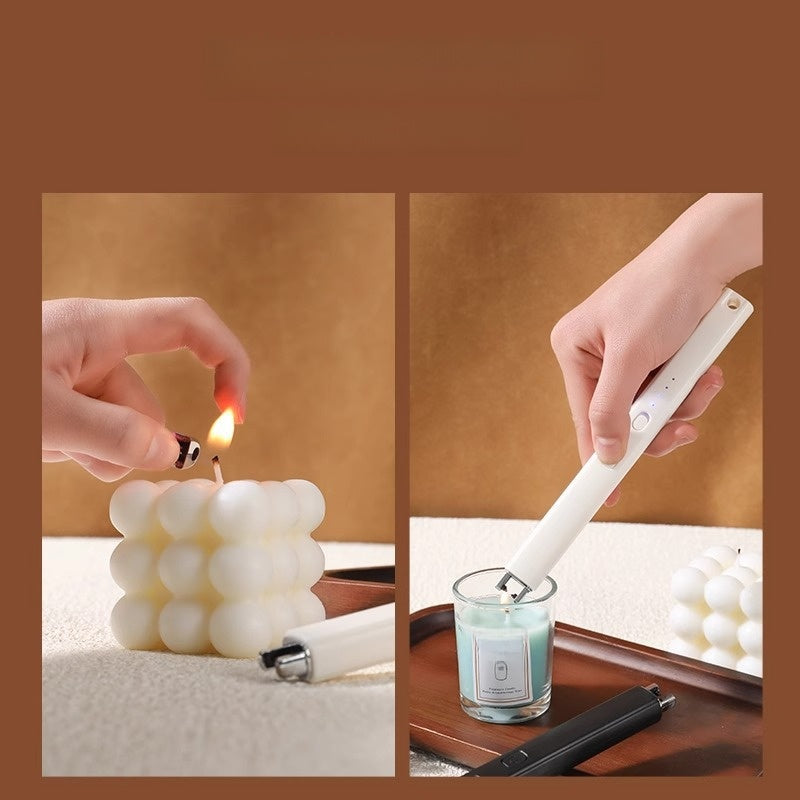Rechargeable Windproof Electronic Lighter for Kitchen and Aromatherapy