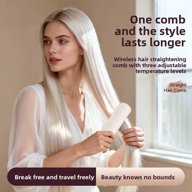Rechargeable Wireless Hair Straightener Comb