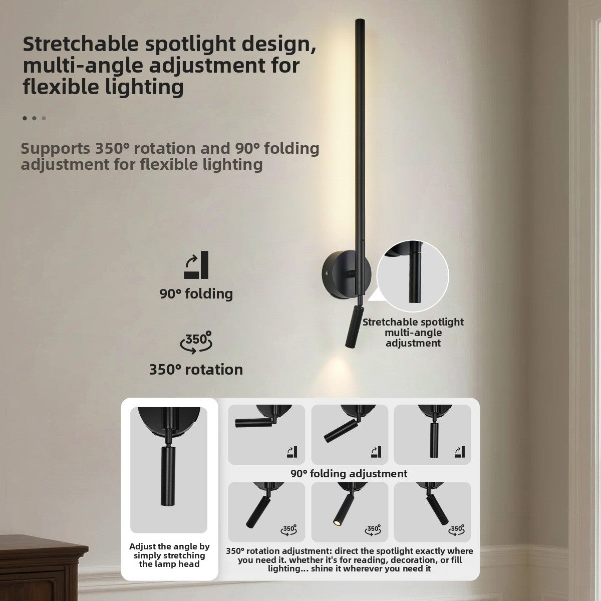 Rechargeable wireless wall lamp