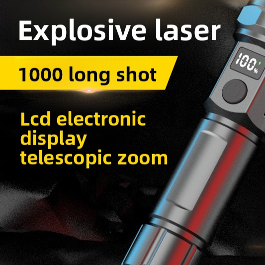 Rechargeable Zoom LED Flashlight with Digital Display