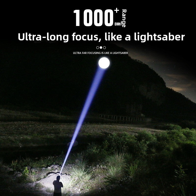 Rechargeable Zoom LED Flashlight with Digital Display