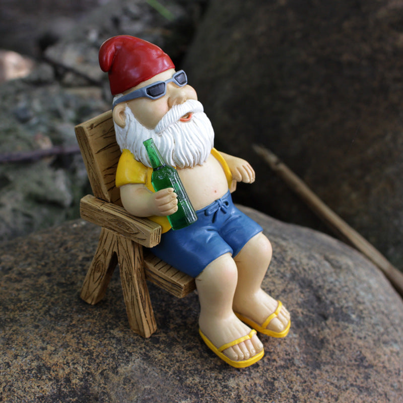 Recliner Dwarf Garden Decoration