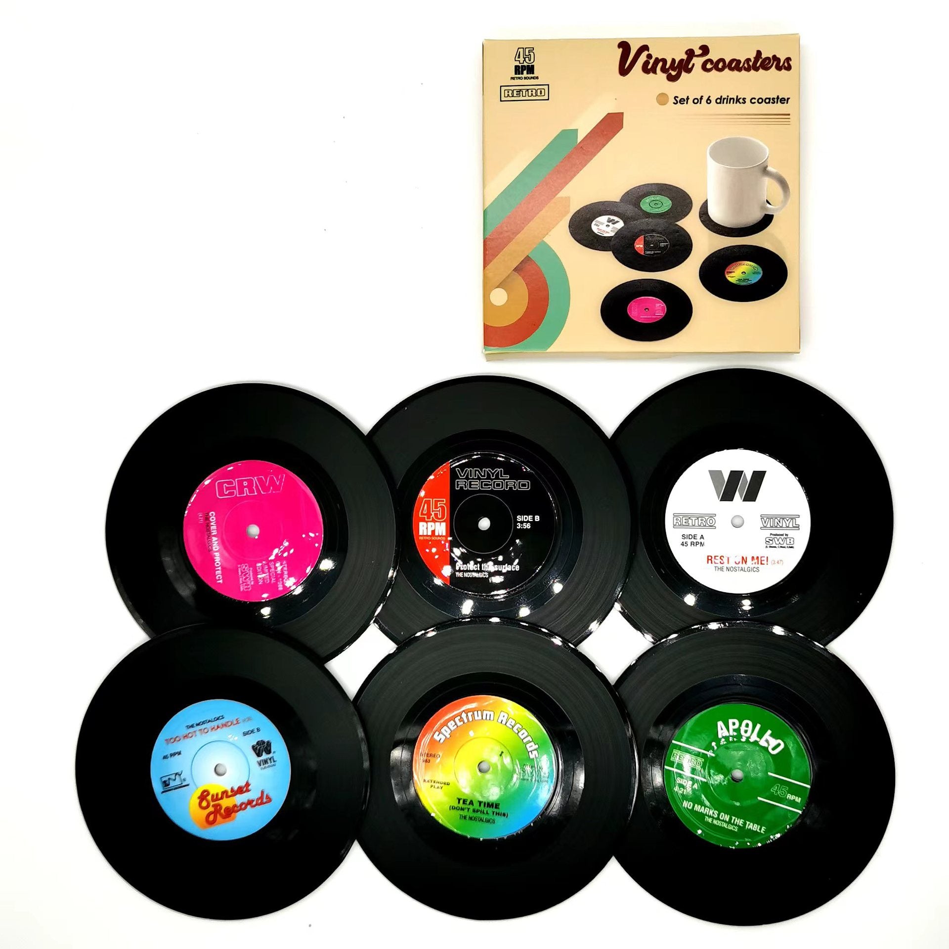 Record Coaster Desk Mat