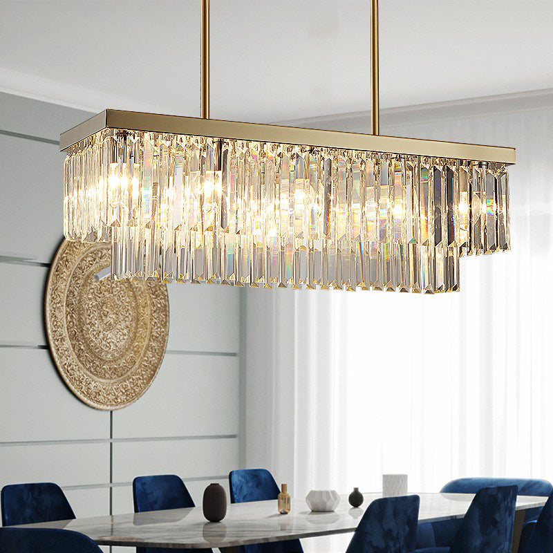 Rectangular Crystal Chandelier