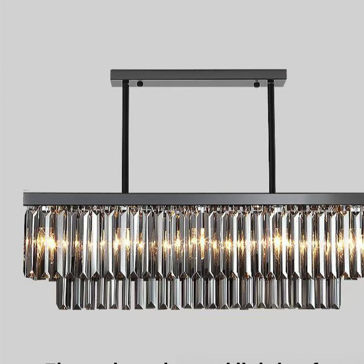 Rectangular Crystal Chandelier