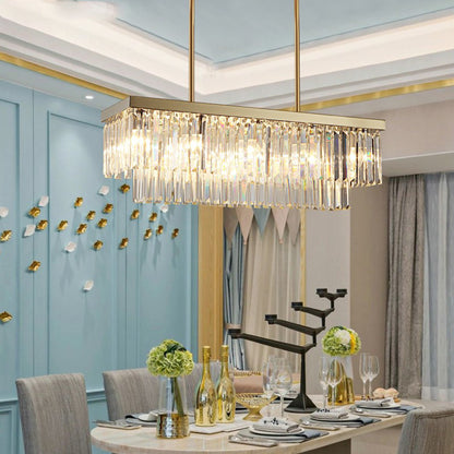 Rectangular Crystal Chandelier
