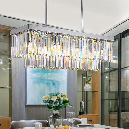 Rectangular Crystal Chandelier