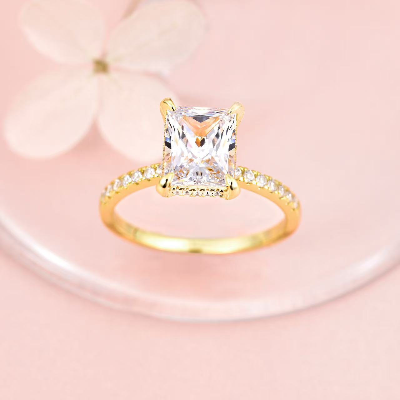 Rectangular Diamond Women Ring