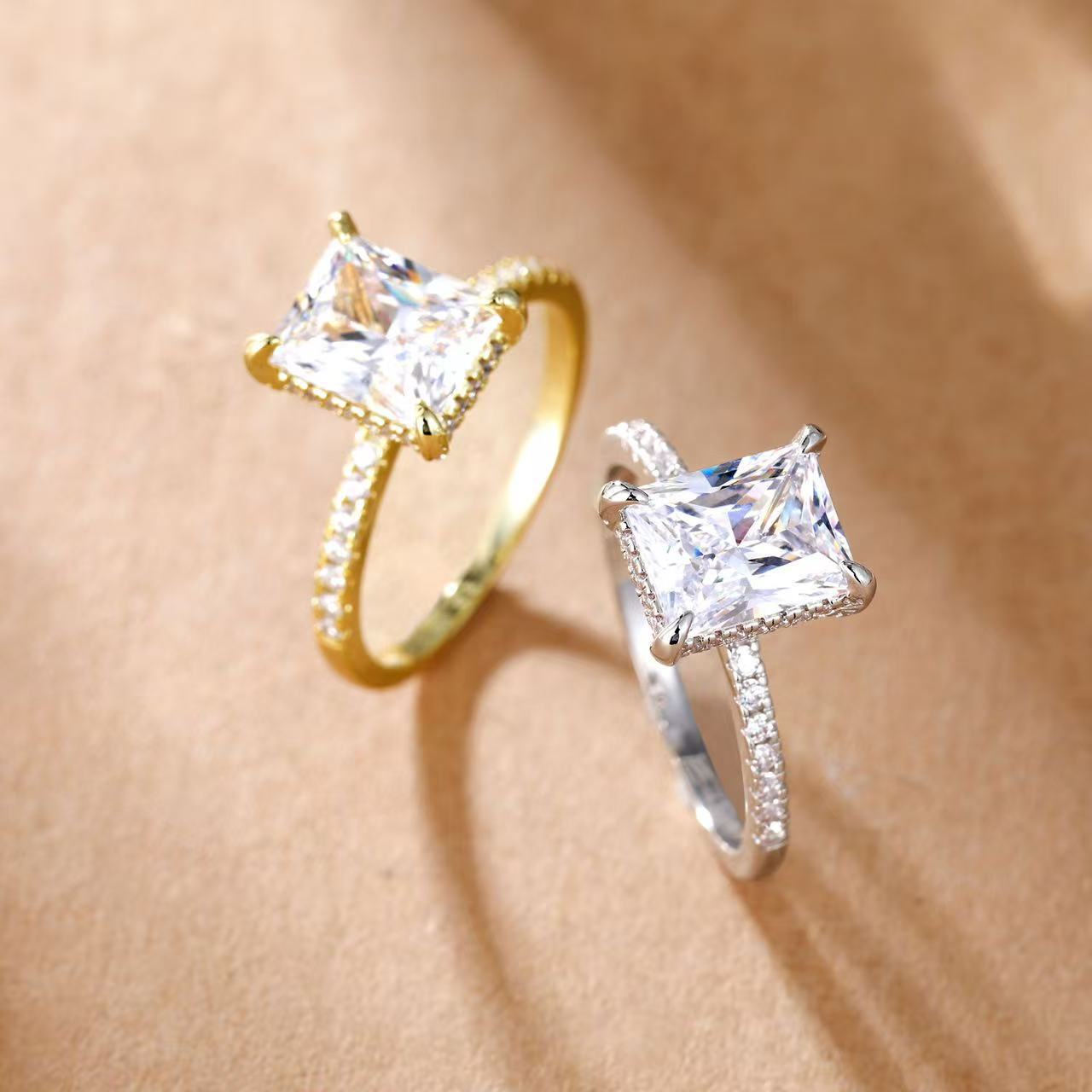 Rectangular Diamond Women Ring