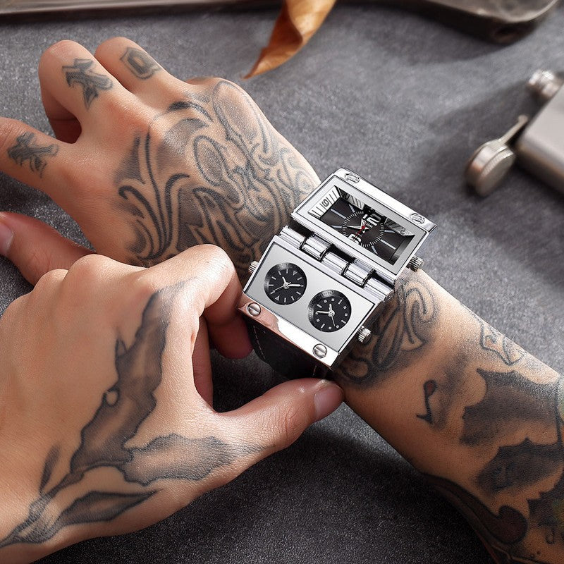 Rectangular men's watch