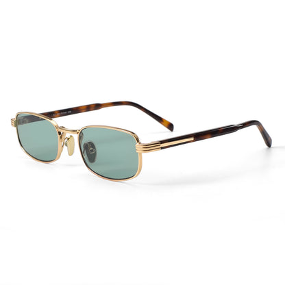 Rectangular Metal Frame Sunglasses