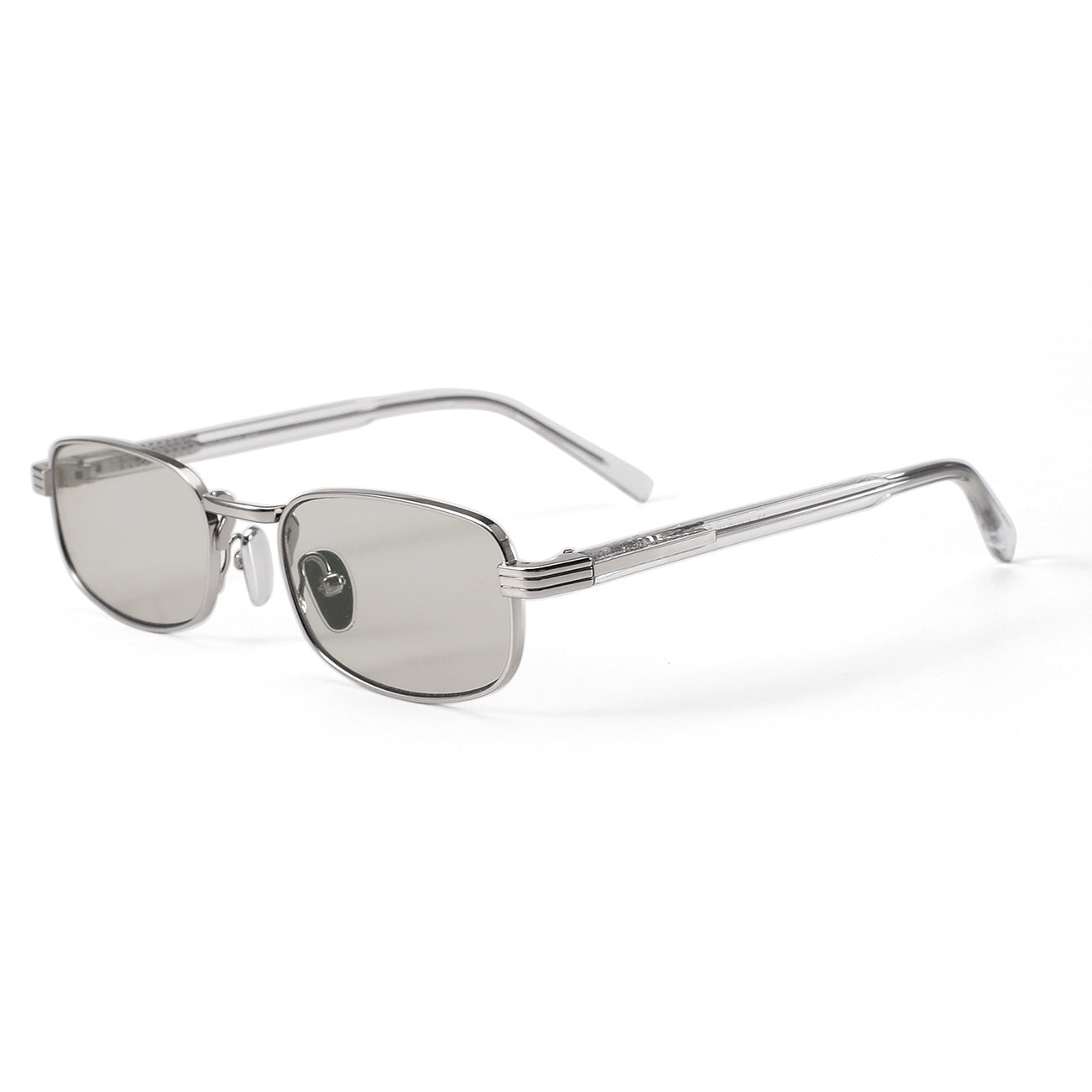 Rectangular Metal Frame Sunglasses