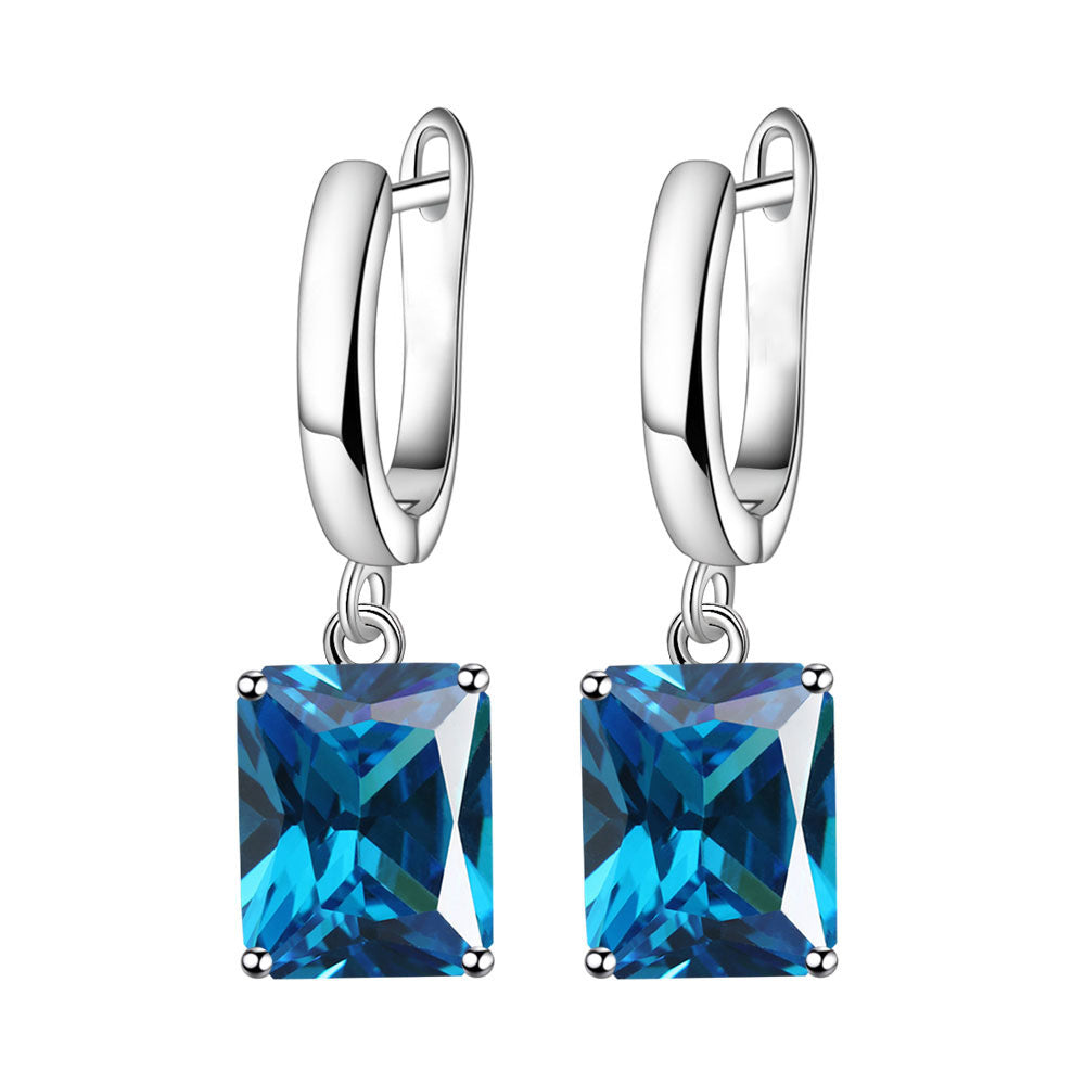 Rectangular Ring Necklace Earrings