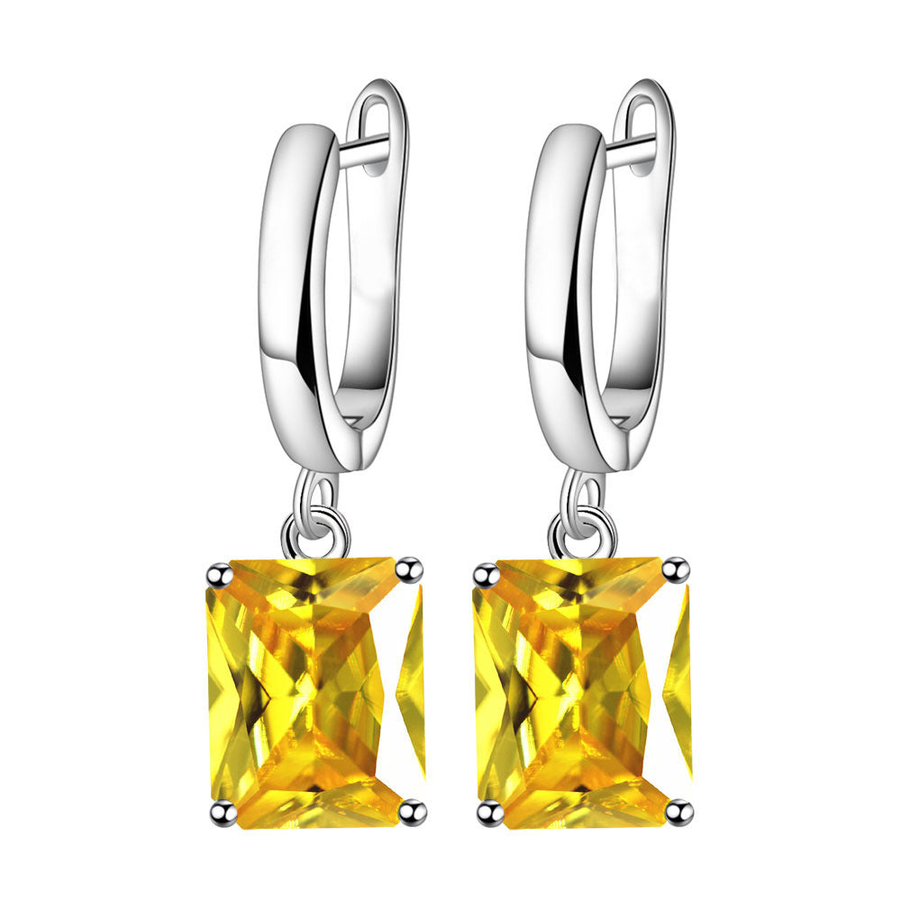 Rectangular Ring Necklace Earrings
