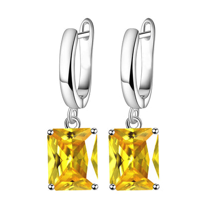 Rectangular Ring Necklace Earrings