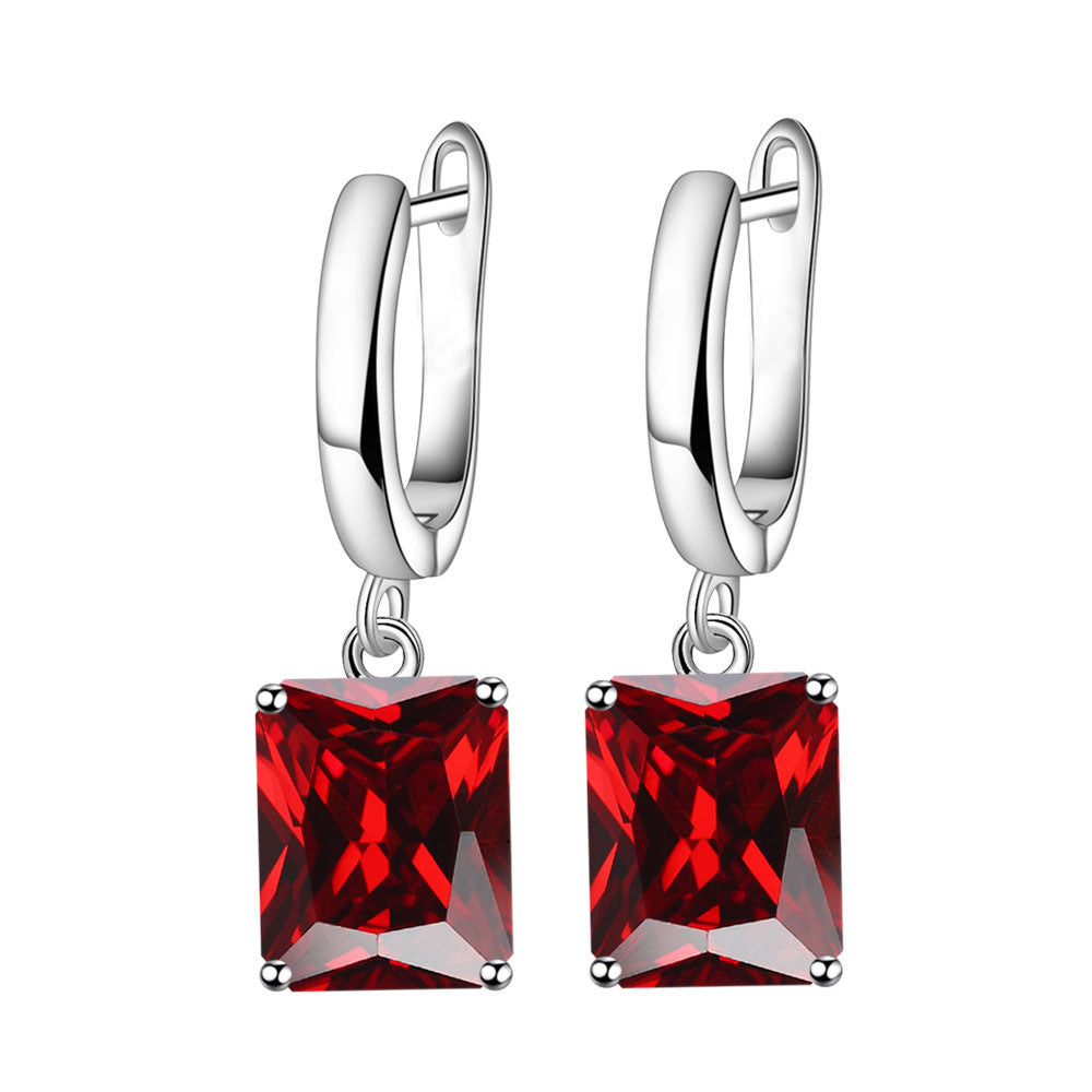 Rectangular Ring Necklace Earrings