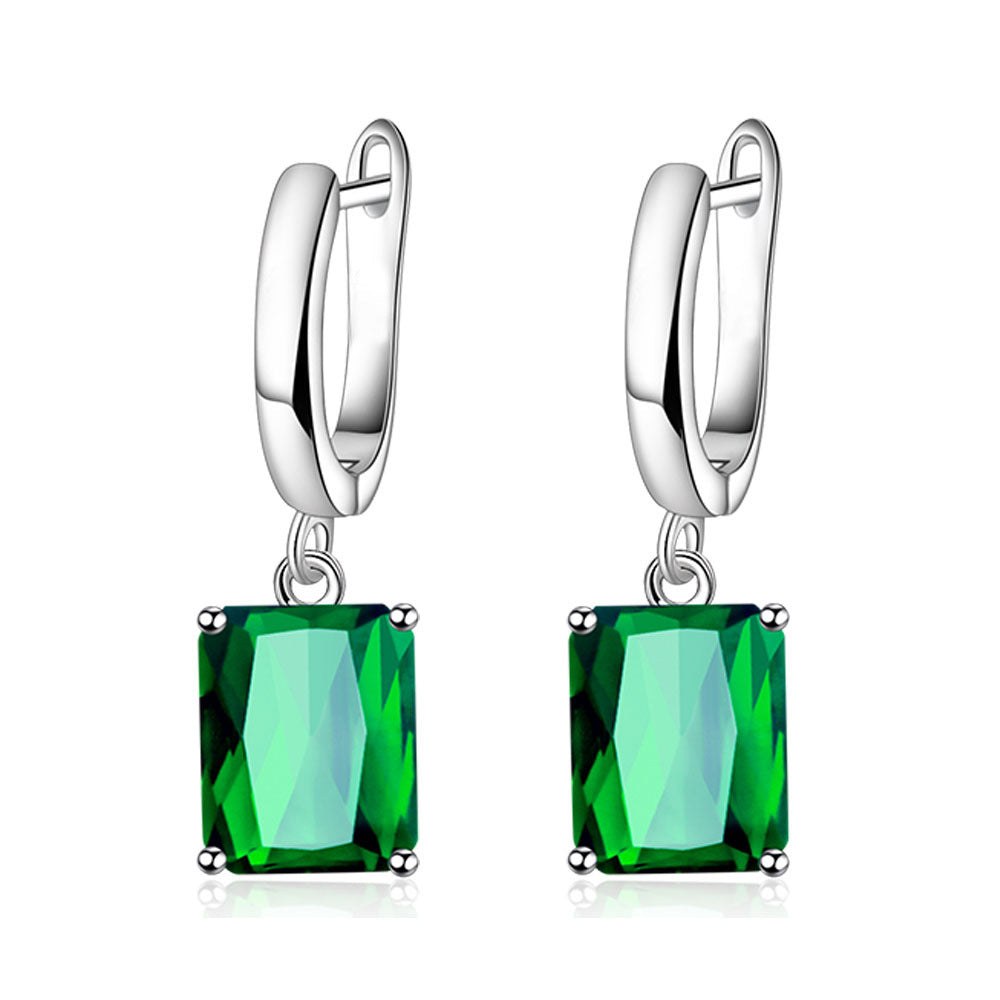 Rectangular Ring Necklace Earrings
