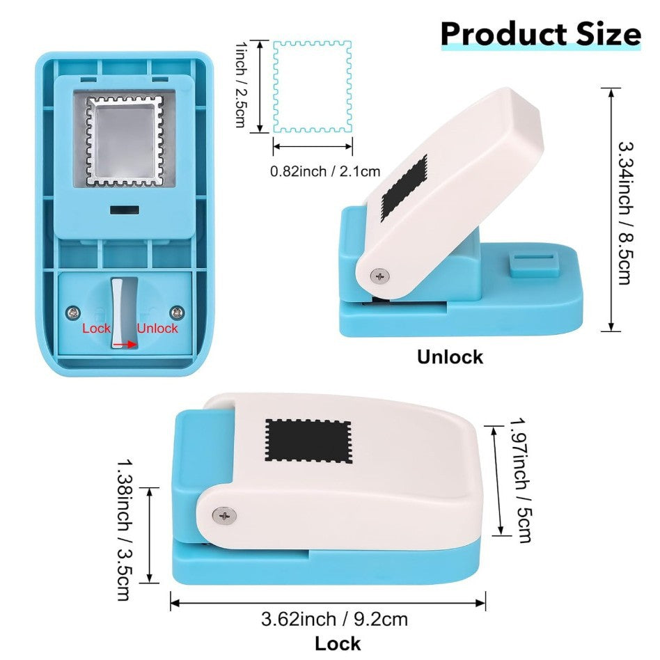 Rectangular Stamp Paper Punch for Crafting