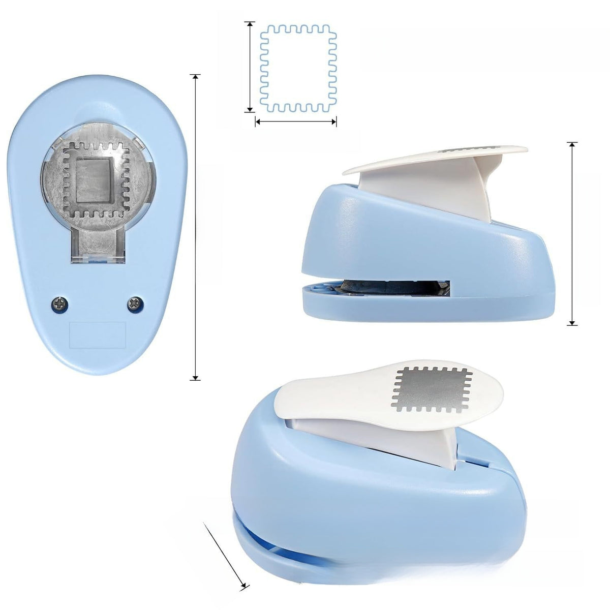 Rectangular Stamp Paper Punch for Crafting