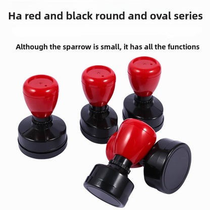 Red and black atomic shell round seal