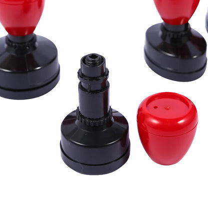 Red and black atomic shell round seal
