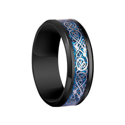 Red and blue gemstone fashion ring