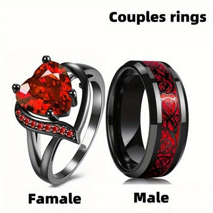 Red and blue gemstone fashion ring