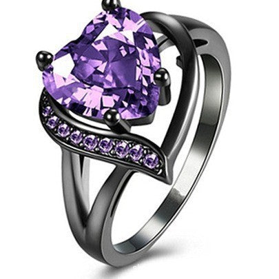 Red and blue gemstone fashion ring