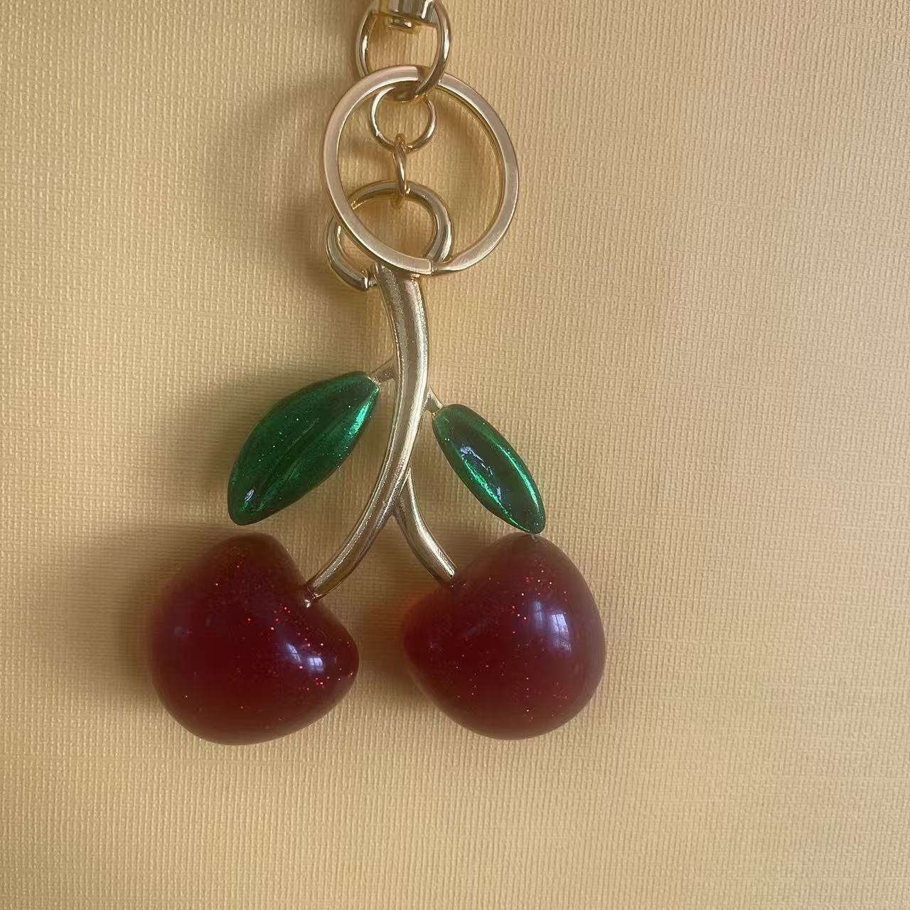 Red cherry keychain