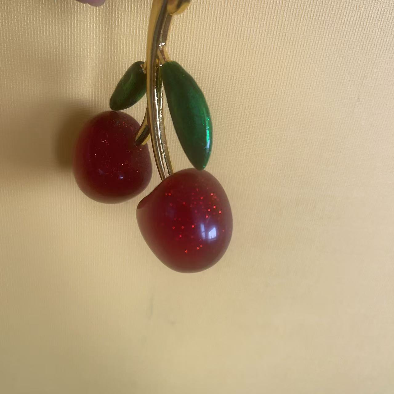 Red cherry keychain
