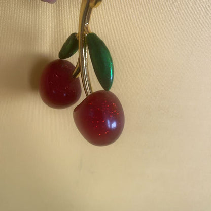 Red cherry keychain