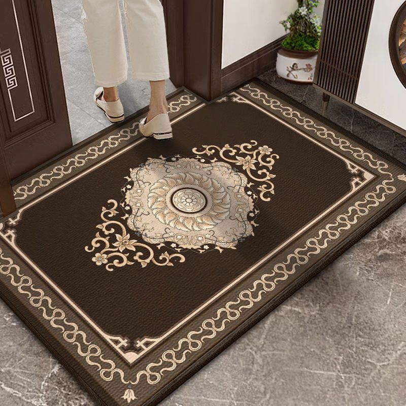Red Chinese-style entrance door mat