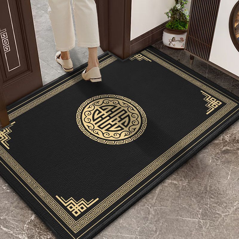 Red Chinese-style entrance door mat