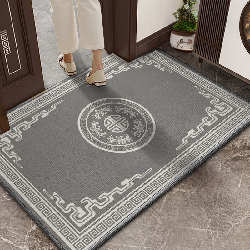 Red Chinese-style entrance door mat