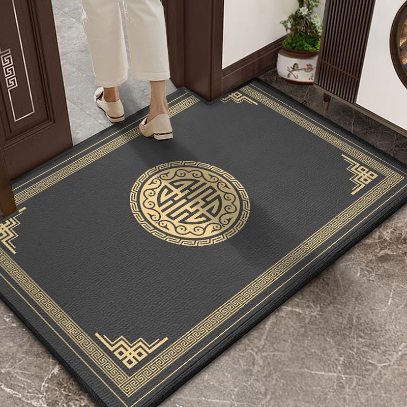 Red Chinese-style entrance door mat