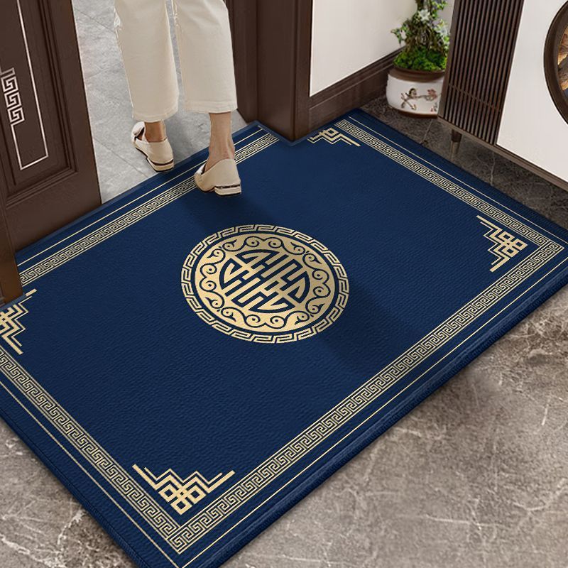 Red Chinese-style entrance door mat