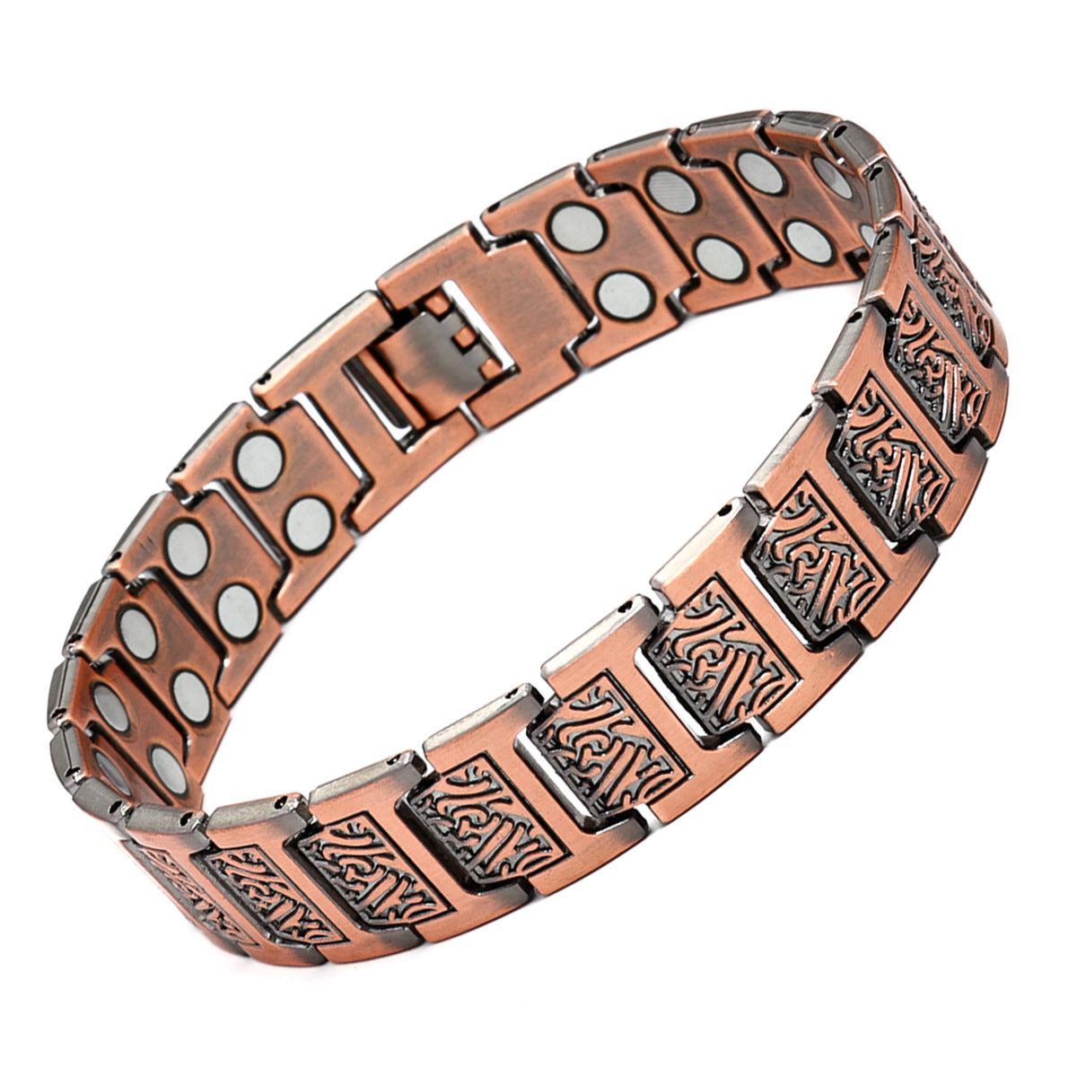Red Copper Magnet Bracelet Men's Retro Full Magnet Detachable Couple Bracelet