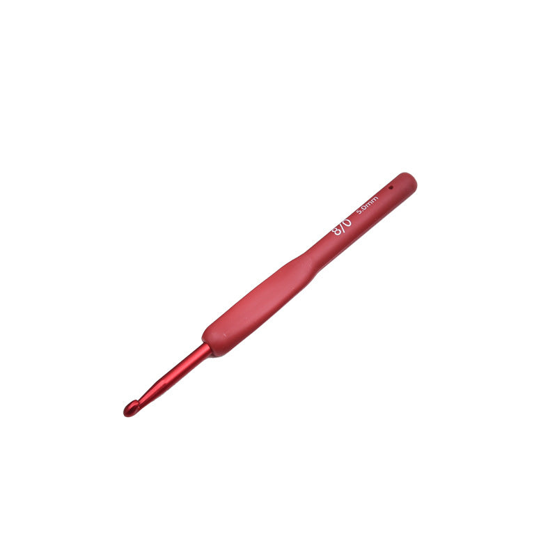 Red crochet DIY hand-weaving tool