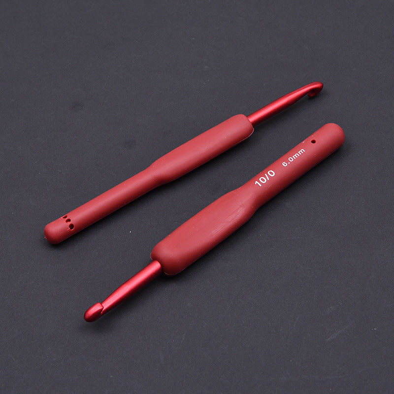 Red crochet DIY hand-weaving tool