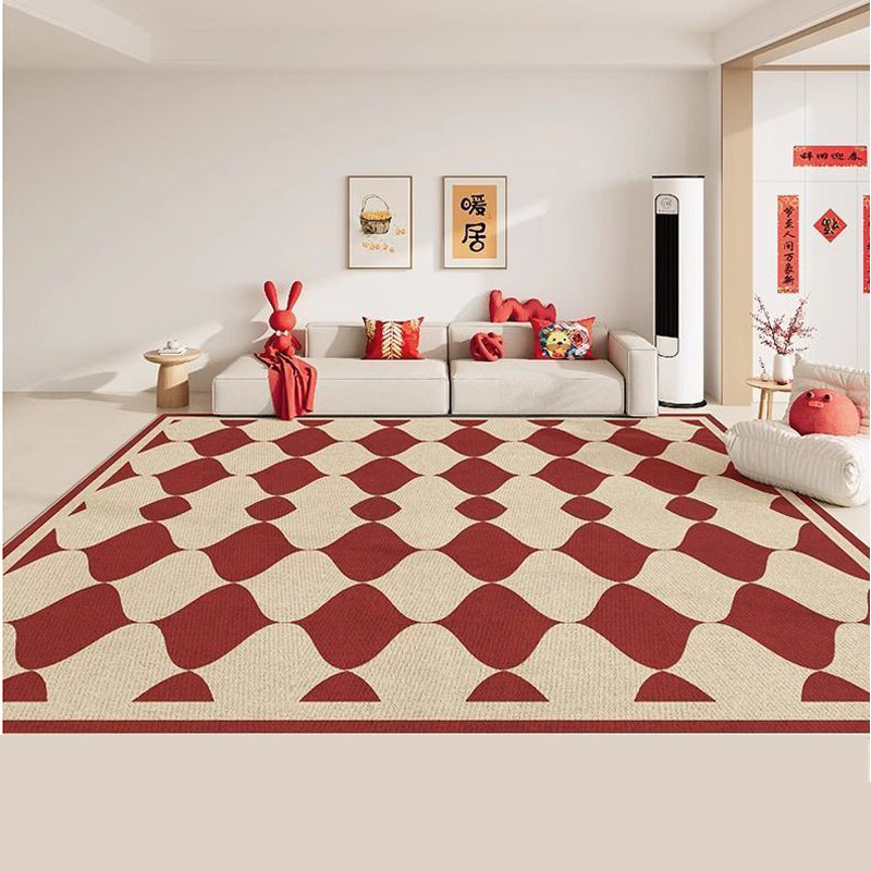 Red faux cashmere carpet for wedding and engagement