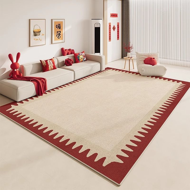 Red faux cashmere carpet for wedding and engagement
