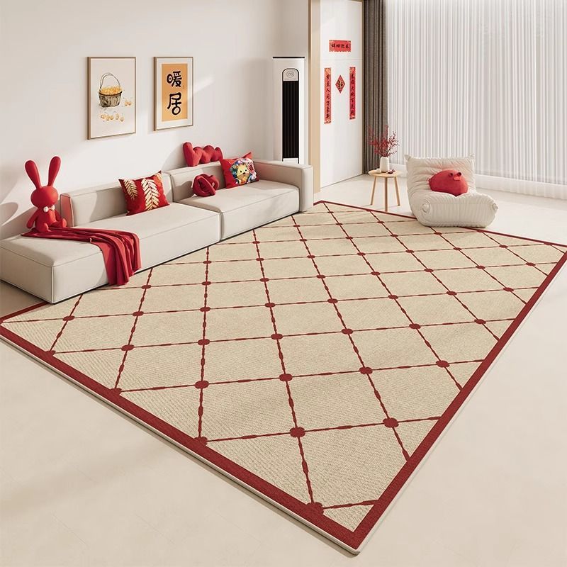Red faux cashmere carpet for wedding and engagement